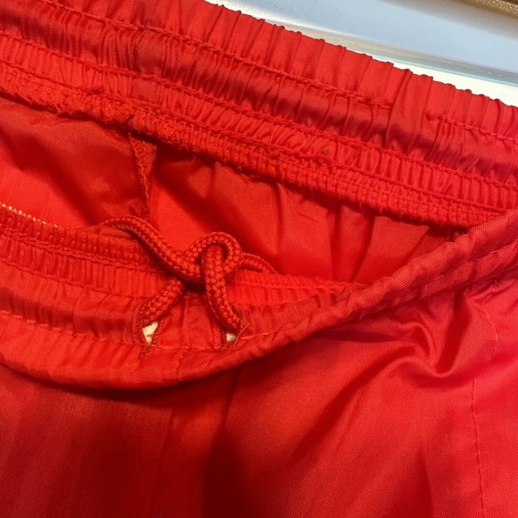 Vintage Windbreaker Windsuit SMALL Nylon 1/4 Zip Hoodie Pants Red White Stripe - Picture 12 of 13